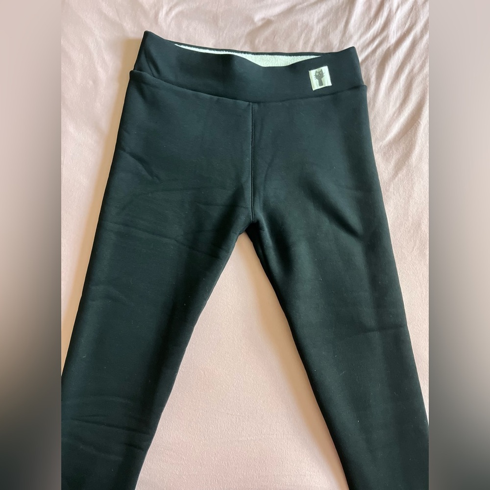 Winter fleece lined Black High-Waisted Leggings
